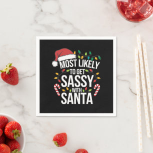 Wahrscheinlich wird man mit Santa Weihnachten Xmas Serviette