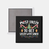 Wahrscheinlich wird man mit Weihnachtsmann lustige Magnet (Vorderseite/Rückseite)