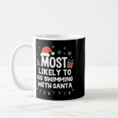 Wahrscheinlich wird mit Santa Weihnachtsschwimmen  Kaffeetasse (Links)