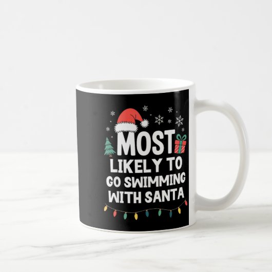Wahrscheinlich wird mit Santa Weihnachtsschwimmen  Kaffeetasse (Rechts)