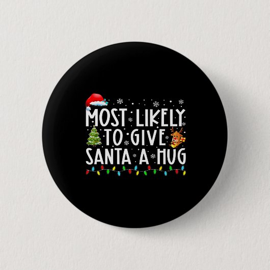 Wahrscheinlich wird Santa Claus bei der Familien-W Button (Vorderseite)