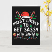 Wahrscheinlich wird Sy mit Santa Christmas Matchin Karte (Gelbe Blume)