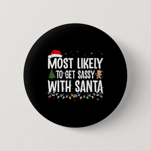 Wahrscheinlich wird Sy mit Santa Fun Family Christ Button (Vorderseite)