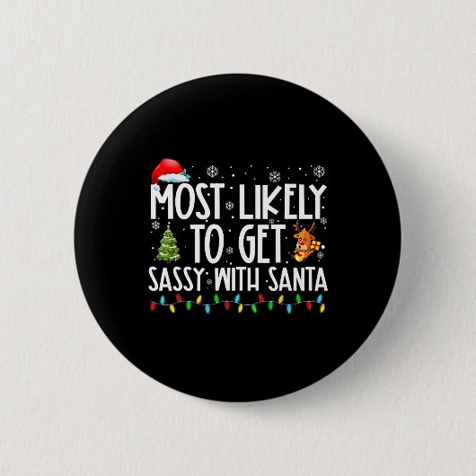 Wahrscheinlich wird Sy mit Santa Fun Family Christ Button (Vorderseite)
