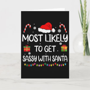 Wahrscheinlich wird Sy mit Santa Fun Family Christ Karte