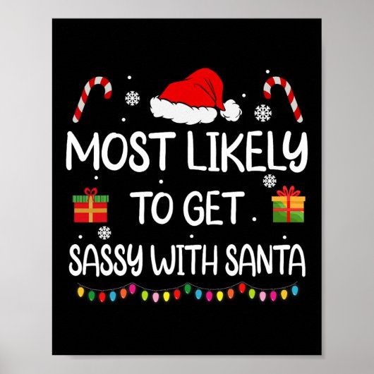 Wahrscheinlich wird Sy mit Santa Fun Family Christ Poster (Vorne)