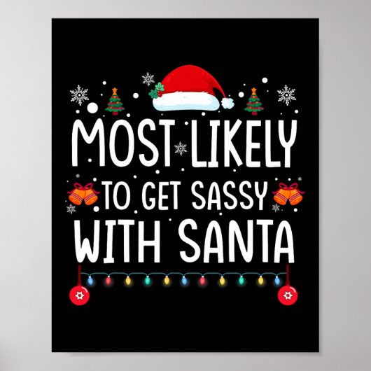 Wahrscheinlich wird Sy mit Santa Fun Family Christ Poster (Vorne)