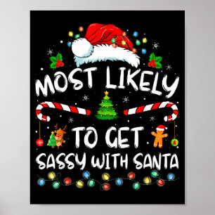 Wahrscheinlich wird Sy mit Santa Lustige Familie C Poster