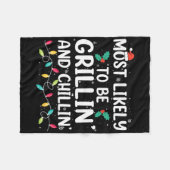 Wahrscheinlich wird Weihnachten gegrillt und geküh Fleecedecke (Vorderseite (Horizontal))