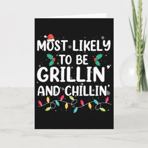Wahrscheinlich wird Weihnachten gegrillt und geküh Karte