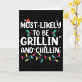Wahrscheinlich wird Weihnachten gegrillt und geküh Karte (Gelbe Blume)