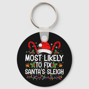Wahrscheinlich wird Weihnachtsmann-Schlitten-Famil Schlüsselanhänger