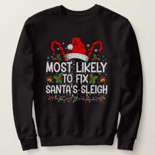 Wahrscheinlich wird Weihnachtsmann-Schlitten Famil Sweatshirt