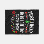 Wahrscheinlich zu spät für Weihnachten Spaß Weihna Fleecedecke (Vorderseite (Horizontal))