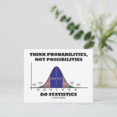 Wahrscheinlichkeiten, keine möglichen Statistiken Einladung (Stehend Vorderseite)