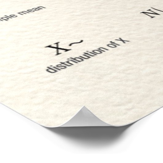 Wahrscheinlichkeits- und Statistikzeichen Poster (Ecke)