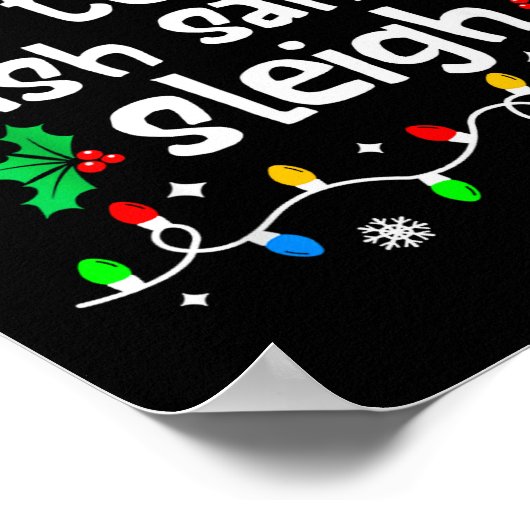 Wahrscheinlichste Absturz von Santas Schlitten Wei Poster (Ecke)