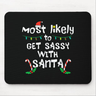 Wahrscheinlichste bekommt Sy mit Santa Weihnachten Mousepad