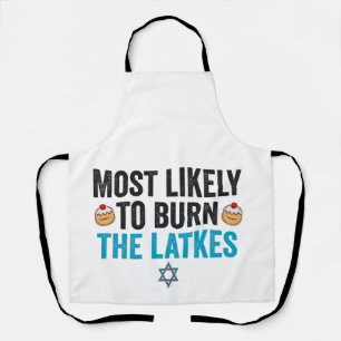 Wahrscheinlichste, die Latkes Funny Hanukkah-Gesch Schürze