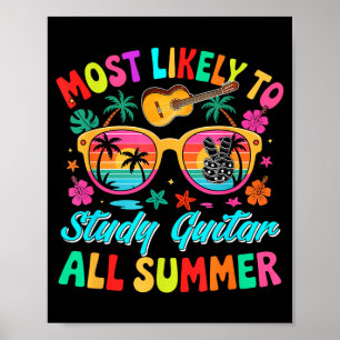 Wahrscheinlichste Gitarre-Studie Lustiger Sommerur Poster