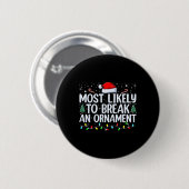Wahrscheinlichste Person, einen Weihnachtsbaumschm Button (Vorne & Hinten)