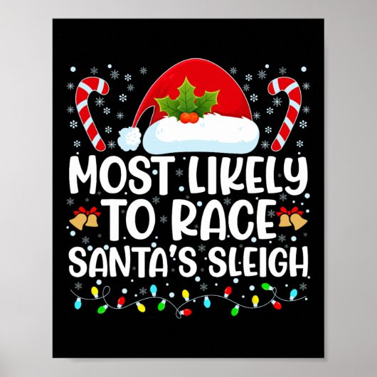 Wahrscheinlichste, um den Schlitten des Weihnachts Poster (Vorne)