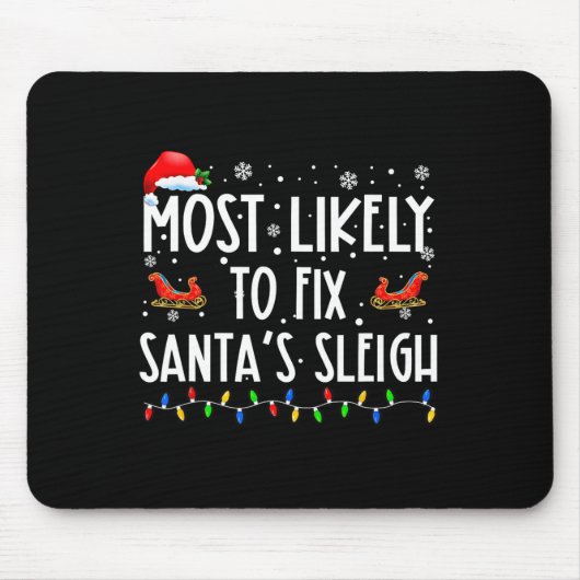 Wahrscheinlichste, um den Weihnachtsmann-Schlitten Mousepad (Vorne)