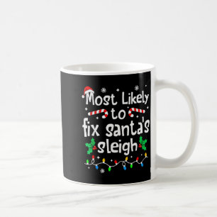 Wahrscheinlichste, um den Weihnachtsschlitten von Kaffeetasse