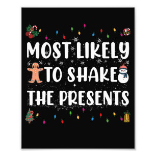 Wahrscheinlichste, um die Geschenke lustige Weihna Fotodruck