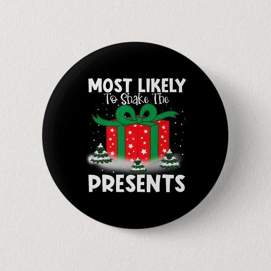 Wahrscheinlichste, um die Weihnachtsgeschenke der  Button (Vorderseite)