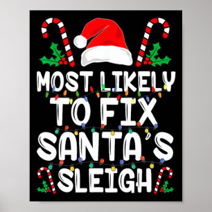 Wahrscheinlichste, um Santas Schlitten zu reparier Poster