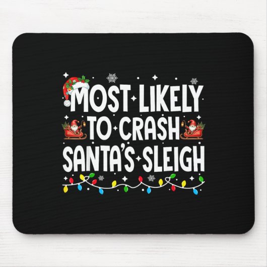 Wahrscheinlichste, um Weihnachtsmanns Schlitten Fa Mousepad (Vorne)