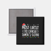 Wahrscheinlichste, um Weihnachtsmanns Schlitten lu Magnet (Vorderseite/Rückseite)