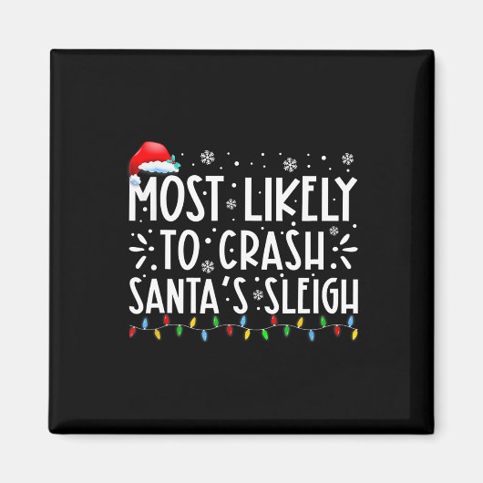Wahrscheinlichste, um Weihnachtsmanns Schlitten lu Magnet (Vorne)