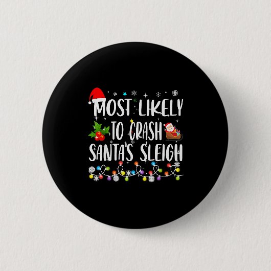 Wahrscheinlichste, um Weihnachtsmanns Schlitten zu Button (Vorderseite)