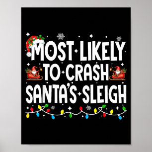 Wahrscheinlichste, um Weihnachtsmanns Schlitten zu Poster