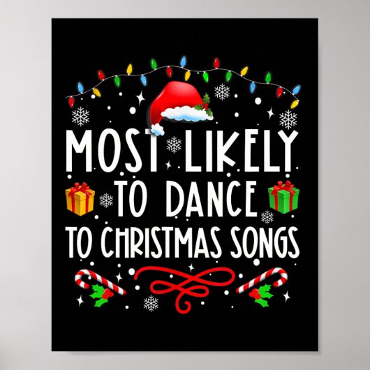 Wahrscheinlichste, um zu Weihnachtsliedern zu tanz Poster (Vorne)