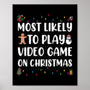 Wahrscheinlichster, der an Weihnachten Videospiele Poster