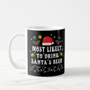 Wahrscheinlichster, der das Bier vom Weihnachtsman Kaffeetasse