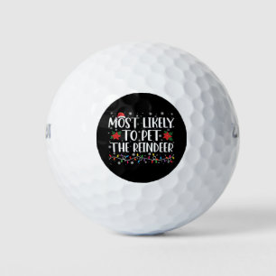Wahrscheinlichster, der das Rentier-Weihnachtsfami Golfball