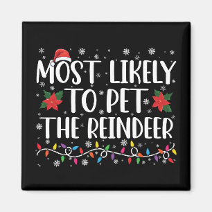 Wahrscheinlichster, der das Rentier-Weihnachtsfami Magnet