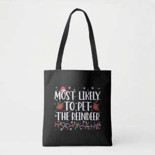 Wahrscheinlichster, der das Rentier-Weihnachtsfami Tasche