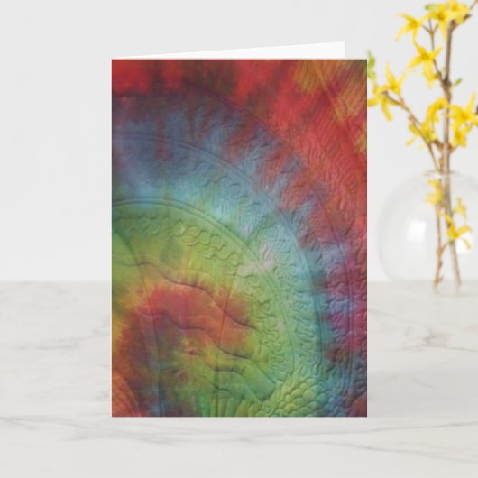 Wahruly Tye Dye Karte (Gelbe Blume)