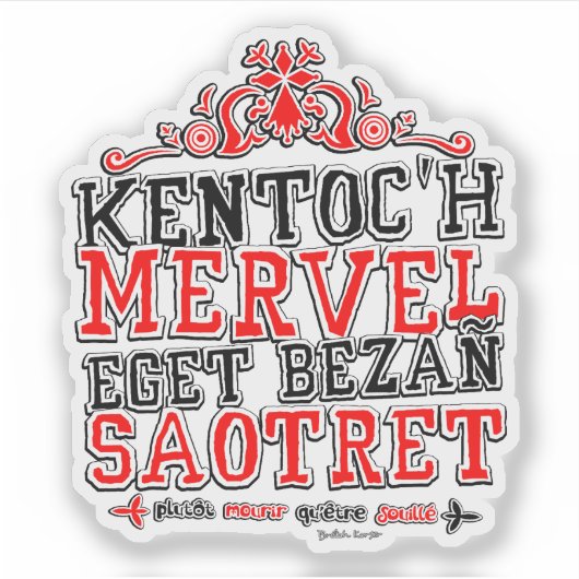 Währung der Bretagne Aufkleber (Vorderseite)