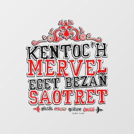 Währung der Bretagne Fensteraufkleber