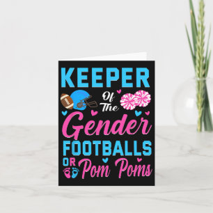 Wahrung der Gender Football oder Pom Poms Gender R Karte