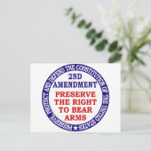 Wahrung des Rechts auf Waffenbesitz ( 2. Änderung Postkarte (Stehend Vorderseite)