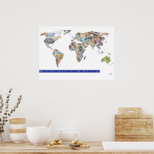 Währung nach Ländern Poster (Küche)