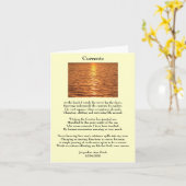 Währung Poetry Grußkarte Karte (Gelbe Blume)