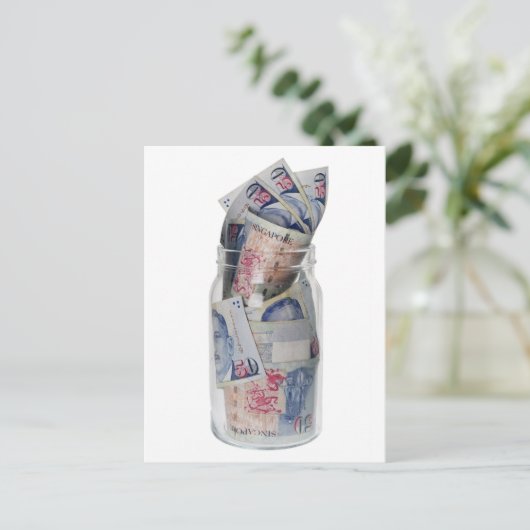 Währung Singapurs Postkarte (Stehend Vorderseite)